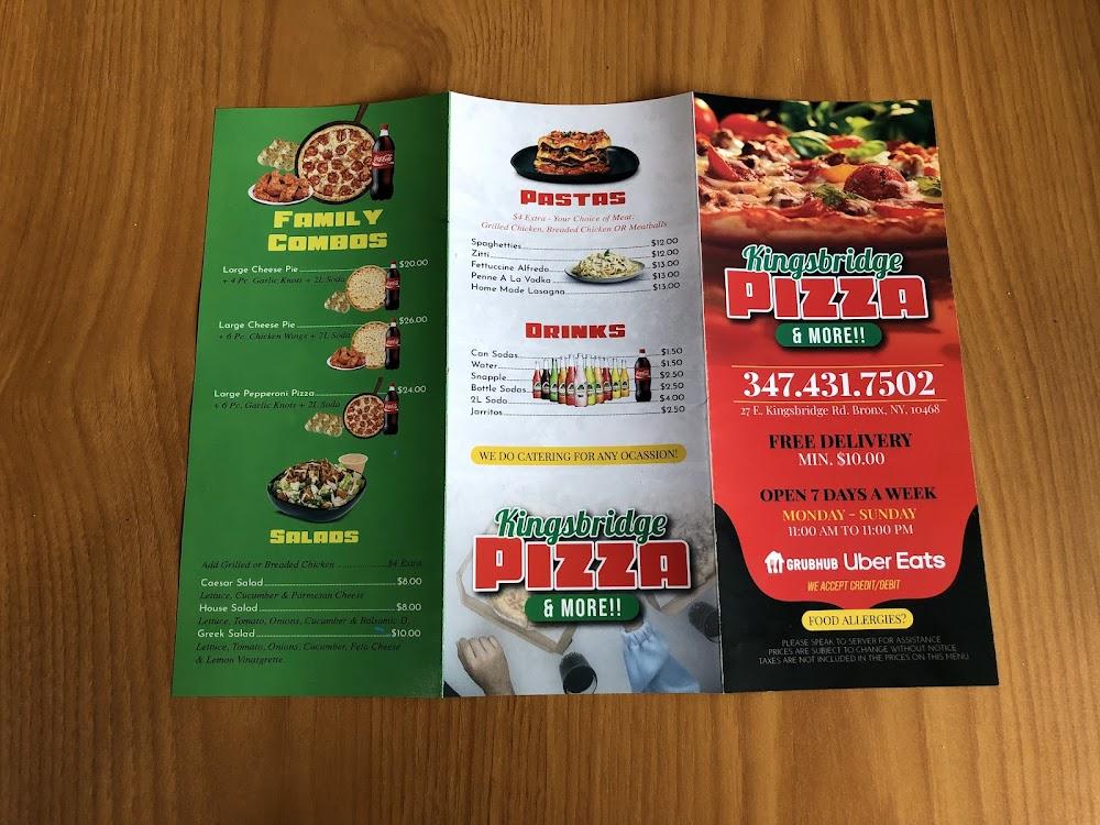 Kingsbridge Pizza Menu image 3